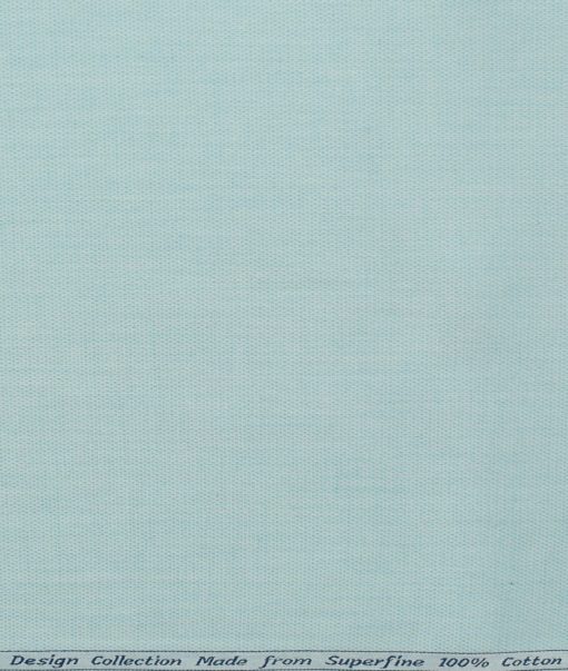 Arvind Men's  Superfine Cotton Structured 2.25 Meter Unstitched Shirting Fabric (Mint Green)