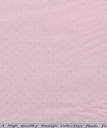 Arvind Men's  Superfine Cotton Structured 2.25 Meter Unstitched Shirting Fabric (Pink)