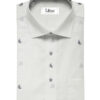 Luthai Men's Supima Cotton Self Design 2.25 Meter Unstitched Shirting Fabric (White & Grey)