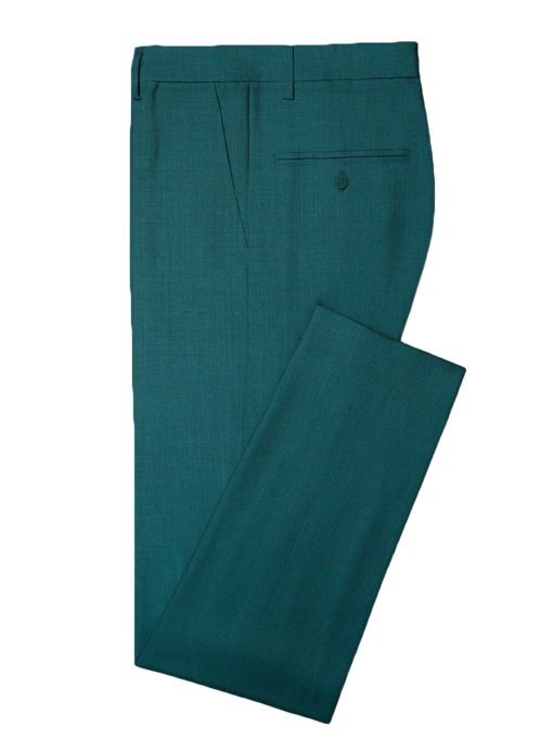 Absoluto Men's Terry Rayon Solids  Unstitched Suiting Fabric (Deep Sea Green)