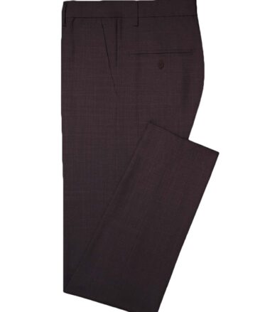 Canetti Men's Terry Rayon Self Design 3.75 Meter Unstitched Suiting Fabric (Dark Wine)