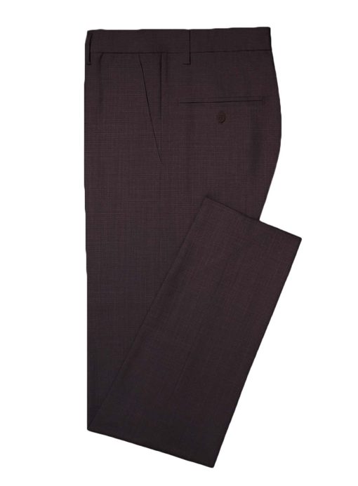 Canetti Men's Terry Rayon Self Design 3.75 Meter Unstitched Suiting Fabric (Dark Wine)