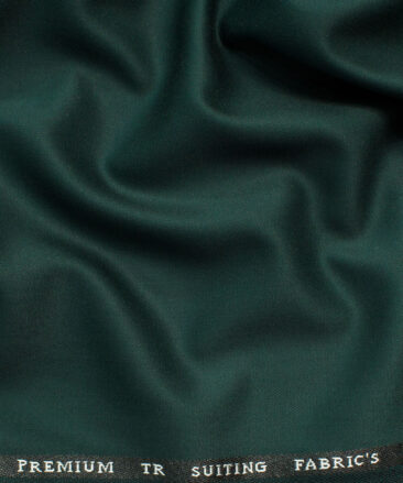 Canetti Men's Terry Rayon Solids 3.75 Meter Unstitched Suiting Fabric (Sea Green)