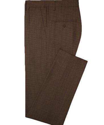 Canetti Men's Terry Rayon Self Design 3.75 Meter Unstitched Suiting Fabric (Copper Brown)