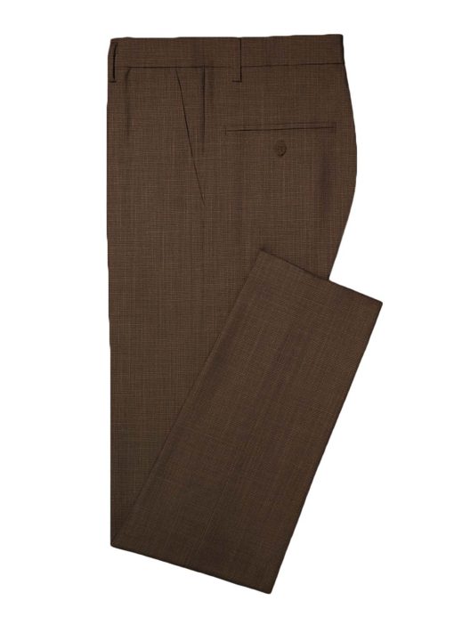 Canetti Men's Terry Rayon Self Design 3.75 Meter Unstitched Suiting Fabric (Copper Brown)