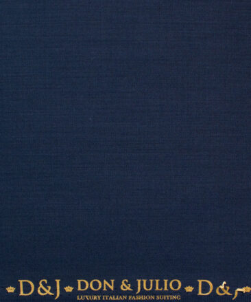 Don & Julio Men's Terry Rayon Solids 3.75 Meter Unstitched Suiting Fabric (Dark Blue)