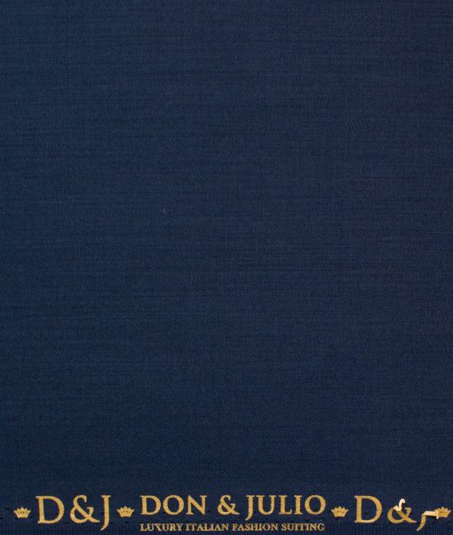 Don & Julio Men's Terry Rayon Solids 3.75 Meter Unstitched Suiting Fabric (Dark Blue)