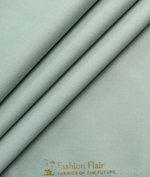 Fashion Flair Men's Terry Rayon Self Design 3.75 Meter Unstitched Suiting Fabric (Light Pista Green)