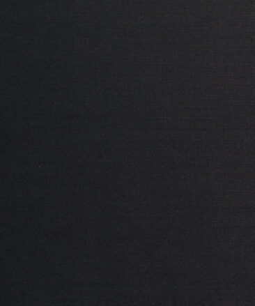 Italian Channel Men's Terry Rayon Solids 3.75 Meter Unstitched Suiting Fabric (Jet Black)