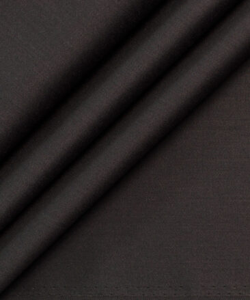 Italian Channel Men's Terry Rayon Solids 3.75 Meter Unstitched Suiting Fabric (Dark Brown)