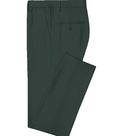 Italian Channel Men's Terry Rayon Structured 3.75 Meter Unstitched Suiting Fabric (Dark Pine Green)