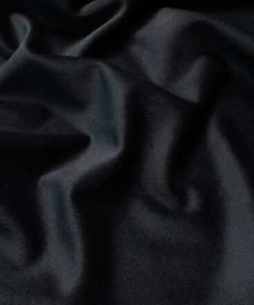 Nemesis Men's Velvet Solids 3.75 Meter Unstitched Suiting Fabric (Black)