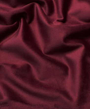 Nemesis Men's Velvet Solids 3.75 Meter Unstitched Suiting Fabric (Wine)