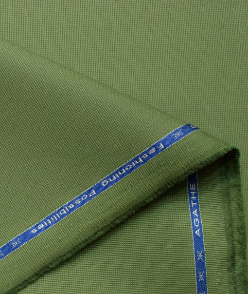 Arvind Men's Cotton Structured Stretchable  Unstitched Trouser Fabric (Green) - Image 4