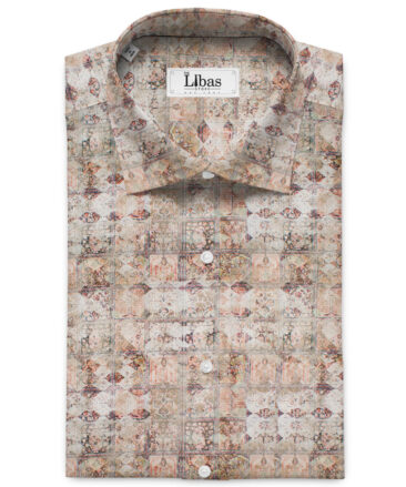 Cotton Universe Men's Premium Cotton Printed  Unstitched Shirting Fabric (Multi)