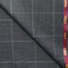 Spaadaa Men's Wool Checks Super 120's  Unstitched Suiting Fabric (Worsted Grey)