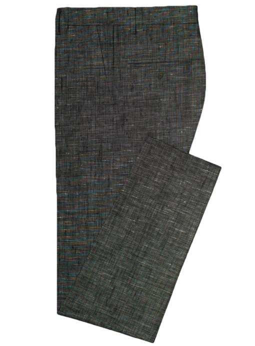 Linen Club Men's Linen Structured  Unstitched Suiting Fabric (Black) - Image 6