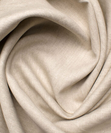 Linen Club Men's Linen Solids 3.75 Meter Unstitched Suiting Fabric (Sand Stone Beige)