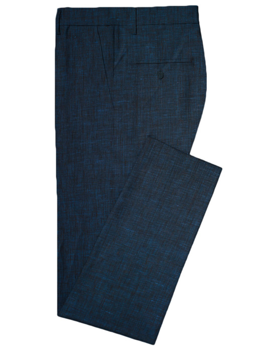 Linen Club Men's Linen Structured  Unstitched Suiting Fabric (Dark Royal Blue) - Image 5