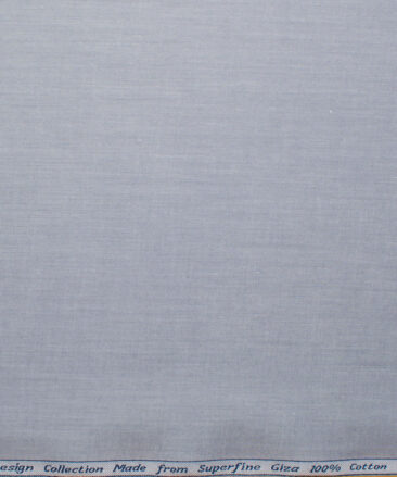 Arvind Tresca Men's Giza Cotton Solids 2.25 Meter Unstitched Shirting Fabric (Light Grey)