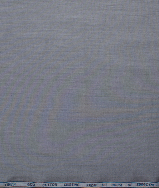 Burgoyne Men's Giza Cotton Self Design 2.25 Meter Unstitched Shirting Fabric (Nobel Grey)