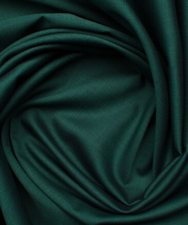 Burgoyne Men's Giza Cotton Solids 2.25 Meter Unstitched Shirting Fabric (Dark Basil Green)