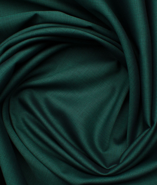 Burgoyne Men's Giza Cotton Solids 2.25 Meter Unstitched Shirting Fabric (Dark Basil Green)