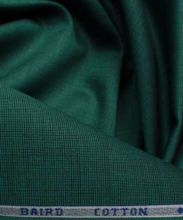 Burgoyne Men's Giza Cotton Solids 2.25 Meter Unstitched Shirting Fabric (Dark Basil Green)