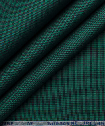 Burgoyne Men's Giza Cotton Solids 2.25 Meter Unstitched Shirting Fabric (Dark Basil Green)