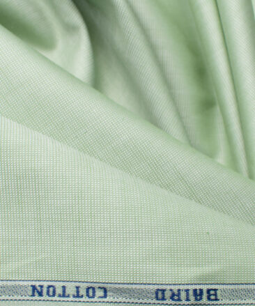 Burgoyne Men's Giza Cotton Solids 2.25 Meter Unstitched Shirting Fabric (Light Olive Green)