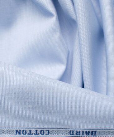 Burgoyne Men's Giza Cotton Solids 2.25 Meter Unstitched Shirting Fabric (Sky Blue)