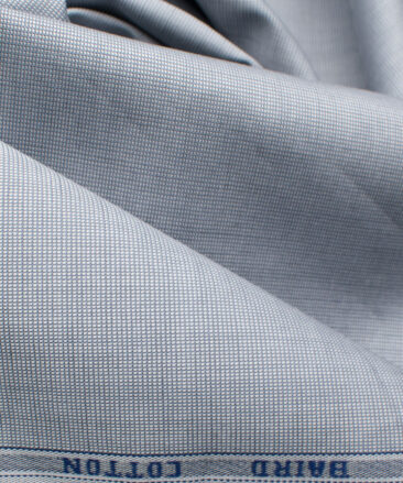 Burgoyne Men's Giza Cotton Solids 2.25 Meter Unstitched Shirting Fabric (Silver Grey)