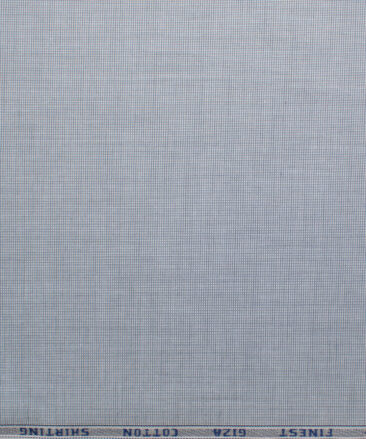 Burgoyne Men's Giza Cotton Solids 2.25 Meter Unstitched Shirting Fabric (Silver Grey)