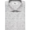 Cadini Men's Premium Cotton Printed 2.25 Meter Unstitched Shirting Fabric (White & Grey)