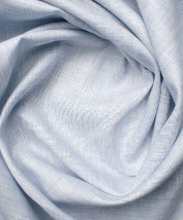 Raymond Men's Linen Structured 3.75 Meter Unstitched Suiting Fabric (Sky Blue)