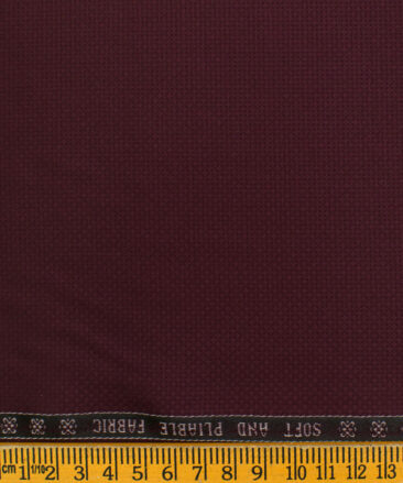 Raymond Men's Polyester Viscose Structured  Unstitched Suiting Fabric (Dark Wine)