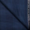 Raymond Men's Polyester Viscose Checks  Unstitched Suiting Fabric (Dark Royal Blue)