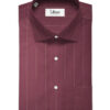 Soktas Men's Giza Cotton Striped 2.25 Meter Unstitched Shirting Fabric (Merlot Red)