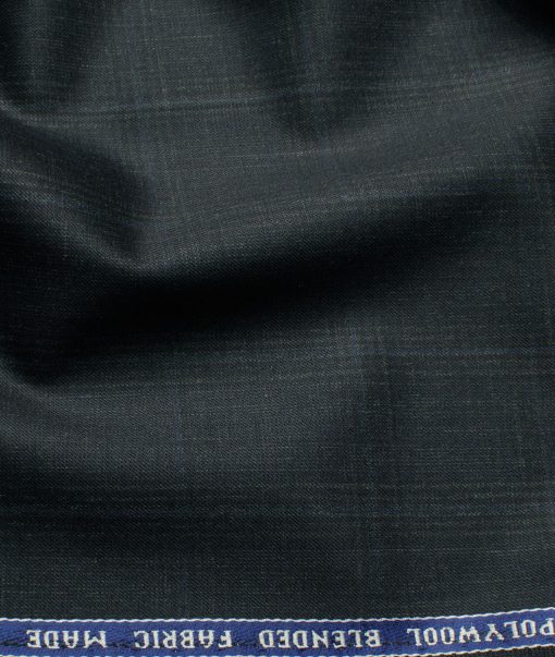 Raymond Men's Wool Checks Super 70's  Unstitched Suiting Fabric (Dark Grey) - Image 2