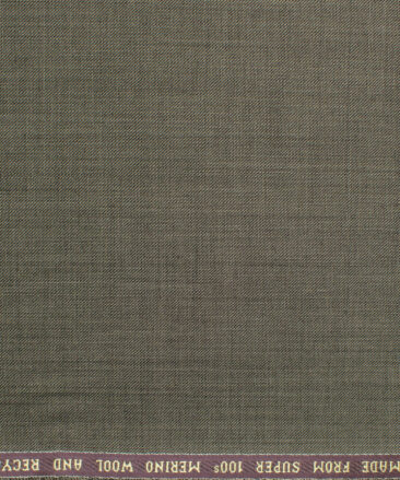 Raymond Exotic Men's Wool Structured Super 100's 3 Meter Unstitched Suiting Fabric (Brown)