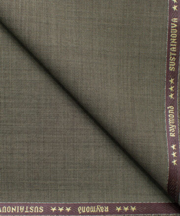 Raymond Exotic Men's Wool Structured Super 100's 3 Meter Unstitched Suiting Fabric (Brown)