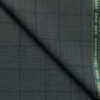 Raymond Exotic Men's Wool Checks Super 100's 3 Meter Unstitched Suiting Fabric (Dark Grey)