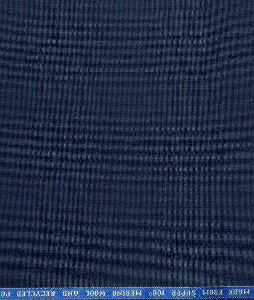 Raymond Exotic Men's Wool Structured Super 100's 3 Meter Unstitched Suiting Fabric (Dark Royal Blue)