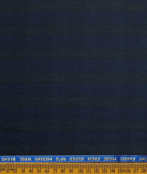 Raymond Men's Wool Checks Super 90's  Unstitched Suiting Fabric (Dark Royal Blue) - Image 4