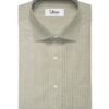 Arvind Men's 80 LEA Irish Linen Striped 2.25 Meter Unstitched Shirting Fabric (Beige & Brown)