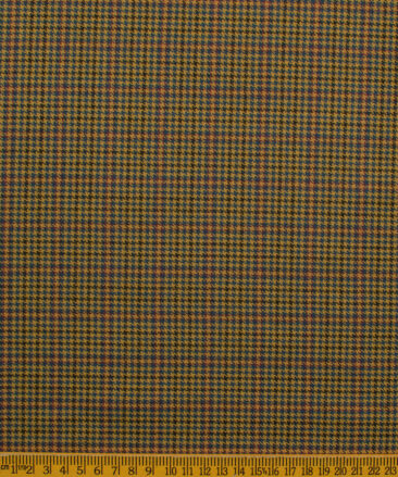 B-Posh Men's Terry Rayon Structured 2.25 Meter Unstitched Jacketing & Blazer Fabric (Mustard Yellow)