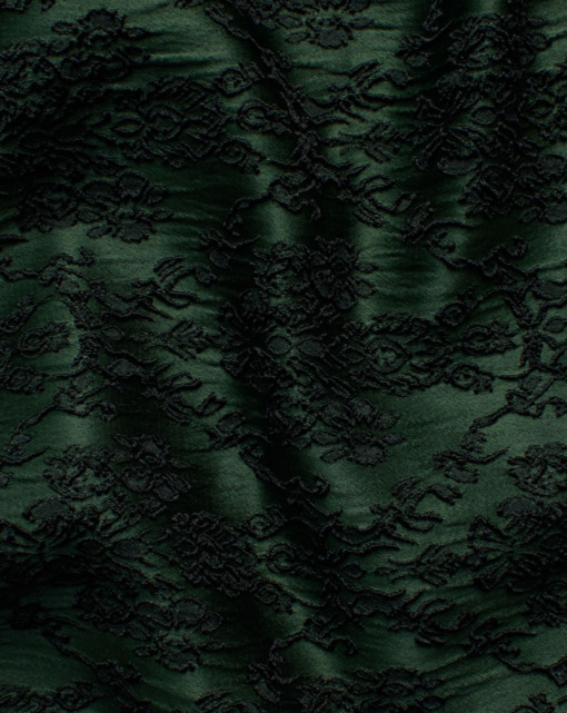 B-Posh Men's Terry Rayon Self Design 2.25 Meter Unstitched Ethnic Fabric (Green & Black)