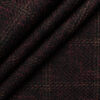 B-Posh Men's Terry Rayon Checks 2.25 Meter Unstitched Jacketing & Blazer Fabric (Dark Wine)