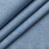 Cavallo by Linen Club Men's Cotton Linen Self Design 2.25 Meter Unstitched Shirting Fabric (Blue)