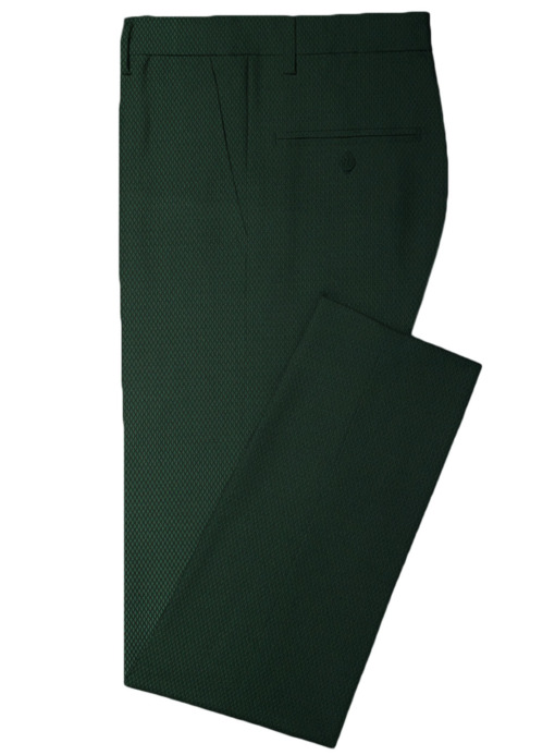 Godstra Men's Terry Rayon Structured 3.75 Meter Unstitched Suiting Fabric (Green)